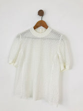 Load image into Gallery viewer, Arket Women’s Floral Sheer Tshirt | UK14 | White