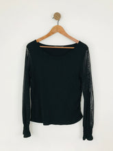 Load image into Gallery viewer, Philosophy Blues Original Women’s Contrast Sleeve Sleeve Top | UK18 | Black