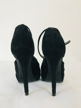 Load image into Gallery viewer, Zara Women’s Open Toe Ruched D-Orsay Heels | 36 UK3 | Black