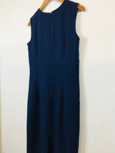 Load image into Gallery viewer, Gail Hoppen Women's Wool Sleeveless A-Line Dress | UK10 | Blue