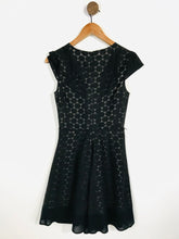 Load image into Gallery viewer, Oasis Women's Cotton Polka Dot A-Line Dress | UK8 | Black
