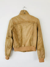 Load image into Gallery viewer, Rino & Pelle Women’s Leather Biker Bomber Jacket | 38 UK10 | Tan Brown