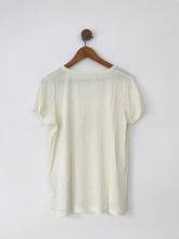 Load image into Gallery viewer, COS Women’s 100% Silk Scoop Neck T-Shirt | M UK12 | Beige
