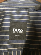 Load image into Gallery viewer, Hugo Boss Men's Cotton Striped Button-Up Shirt | XL | Blue