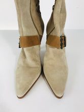 Load image into Gallery viewer, Playboy Women's Kerri Suede Heeled Boots | UK4 | Beige