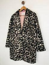 Load image into Gallery viewer, EDC Women's Wool Leopard Print Overcoat Coat | L UK14 | Brown