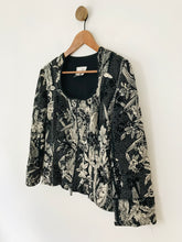 Load image into Gallery viewer, Joseph Ribkoff Women's Floral Zip-Up Shirt Jacket Blazer | UK10 | Black
