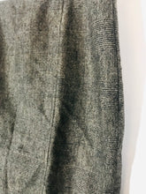 Load image into Gallery viewer, Ronit Zilkha Women's Wool Check Gingham Pencil Skirt | UK14 | Grey