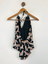 Load image into Gallery viewer, Calzedonia Women's Leopard Print One Piece Swimming Costume Sports Top | L UK14 | Black