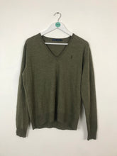 Load image into Gallery viewer, Ralph Lauren Womens V-neck Jumper | UK14 | Green