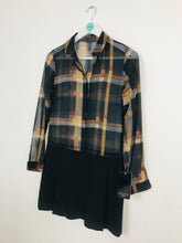 Load image into Gallery viewer, Zara Womens Shirt With Skirt Mini Dress | XS UK6-8 | Black and navy
