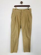 Load image into Gallery viewer, Zara Women's Cotton Pleated Chinos Trousers | L UK14 | Beige
