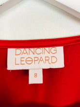 Load image into Gallery viewer, Dancing Leopard Women’s Long Sleeve Wrap Mini Dress | UK8 | Red