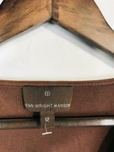 Load image into Gallery viewer, Fenn Wright Manson Women's Cowl Neck T-Shirt | UK12 | Brown