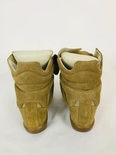Load image into Gallery viewer, Isabel Marant Women’s Suede Wedge Hi Top Trainers | 39 UK 6 | Brown