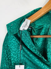 Load image into Gallery viewer, Closet London Women's Leopard Print High Neck Blouse NWT | UK12 | Green
