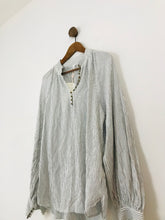 Load image into Gallery viewer, And/Or John Lewis Women’s Striped Henley Shirt NWT | UK10 | White