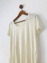 Load image into Gallery viewer, COS Women’s 100% Silk Scoop Neck T-Shirt | M UK12 | Beige