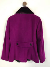 Load image into Gallery viewer, Precis Petite Women's Cashmere Wool Peacoat Coat | UK12 | Purple
