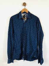 Load image into Gallery viewer, 1 Like No Other Men's Long Sleeve Ditsy Floral Button-Up Shirt | L | Blue