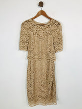 Load image into Gallery viewer, Whistles Women's Lace Short Sleeve Shift Dress | UK10 | Beige