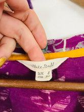 Load image into Gallery viewer, White Stuff Women's Leaf Print V-Neck T-Shirt  | UK8 | Purple