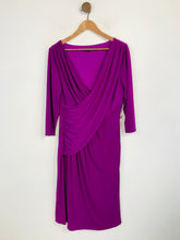 Load image into Gallery viewer, Coast Women's Wrap Sheath Dress | UK18 | Purple
