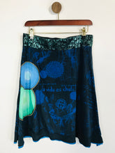 Load image into Gallery viewer, Desigual Women's Embroidered A-Line Skirt | M UK10-12 | Blue