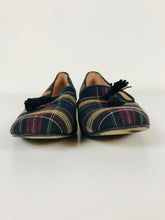 Load image into Gallery viewer, HB Espana Women's Tartan Check Tassel Loafers | 38 UK5 | Multicolour