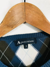 Load image into Gallery viewer, Aquascutum Women's Short Sleeve Diamond Knit Jumper | S UK8 | Multicoloured