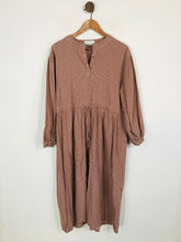 Load image into Gallery viewer, Olive Women's Check Gingham Midi Dress | M UK10-12 | Red