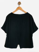 Load image into Gallery viewer, Phase Eight Women's Floral Crochet Blouse | UK16 | Black