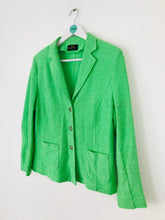 Load image into Gallery viewer, Eugen Klein Women’s Textured Blazer Suit Jacket | UK16 | Green