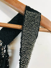 Load image into Gallery viewer, Karen Millen Women's Fishnet Beaded Blouse | M UK10-12 | Black