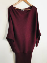 Load image into Gallery viewer, Reiss Women's Long Sleeve Ribbed Midi Dress | M UK10-12 | Red