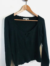 Load image into Gallery viewer, L.K Bennett Women's Knit V-Neck Long Sleeve Top | L UK14 | Black