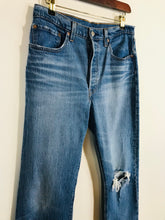 Load image into Gallery viewer, Levi's Women's Distressed 501 Slim Jeans | W30 UK12 | Blue