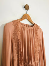 Load image into Gallery viewer, Mango Women's Crochet Ruched Blouse | M UK10-12 | Pink