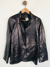 Load image into Gallery viewer, Jean Muir Women's Leather Biker Jacket | UK10 | Purple