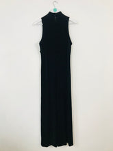 Load image into Gallery viewer, Papell Boutique Women’s Velour Velvet Maxi Evening Dress | UK12 | Black