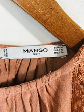 Load image into Gallery viewer, Mango Women's Crochet Ruched Blouse | M UK10-12 | Pink