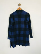 Load image into Gallery viewer, Max Studio Women's Check Gingham Knit Cardigan | S UK8 | Blue