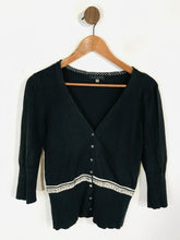 Load image into Gallery viewer, Coast Women's Striped Embroidered Cardigan | UK12 | Black