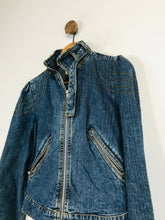 Load image into Gallery viewer, See by Chloé Women's High Neck Zip Denim Jacket | UK12 | Blue