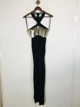 Load image into Gallery viewer, French Connection Women's Halter Neck Embellished Maxi Dress NWT | UK10 | Black