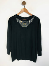 Load image into Gallery viewer, Ted Baker Women's Silk Sequin Jumper | 5 | Blue