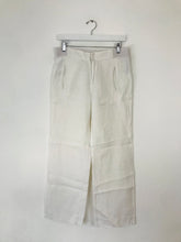 Load image into Gallery viewer, Comptoir Des Cotonniers Women’s High Waisted Linen Trousers | UK10 | White