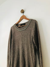Load image into Gallery viewer, Paul Costelloe Women's Beaded Jumper | S UK8 | Grey