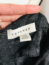 Load image into Gallery viewer, Topshop Women's Snakeskin Wrap Tank Top | UK10 | Black