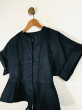 Load image into Gallery viewer, Edun Women's Crop Ruched Blouse | M UK10-12 | Blue